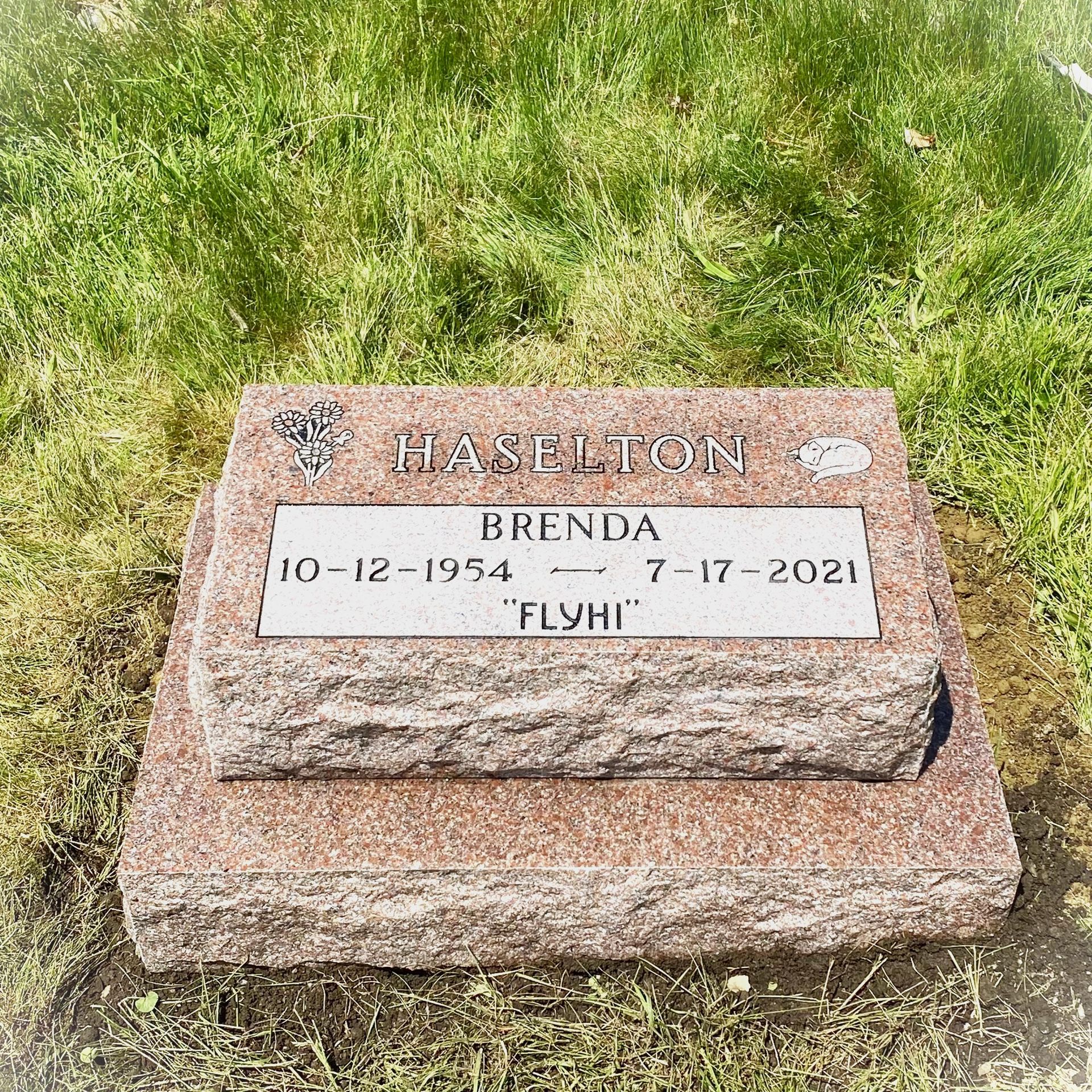 Hickey marker with a base installed by Champlain Monuments