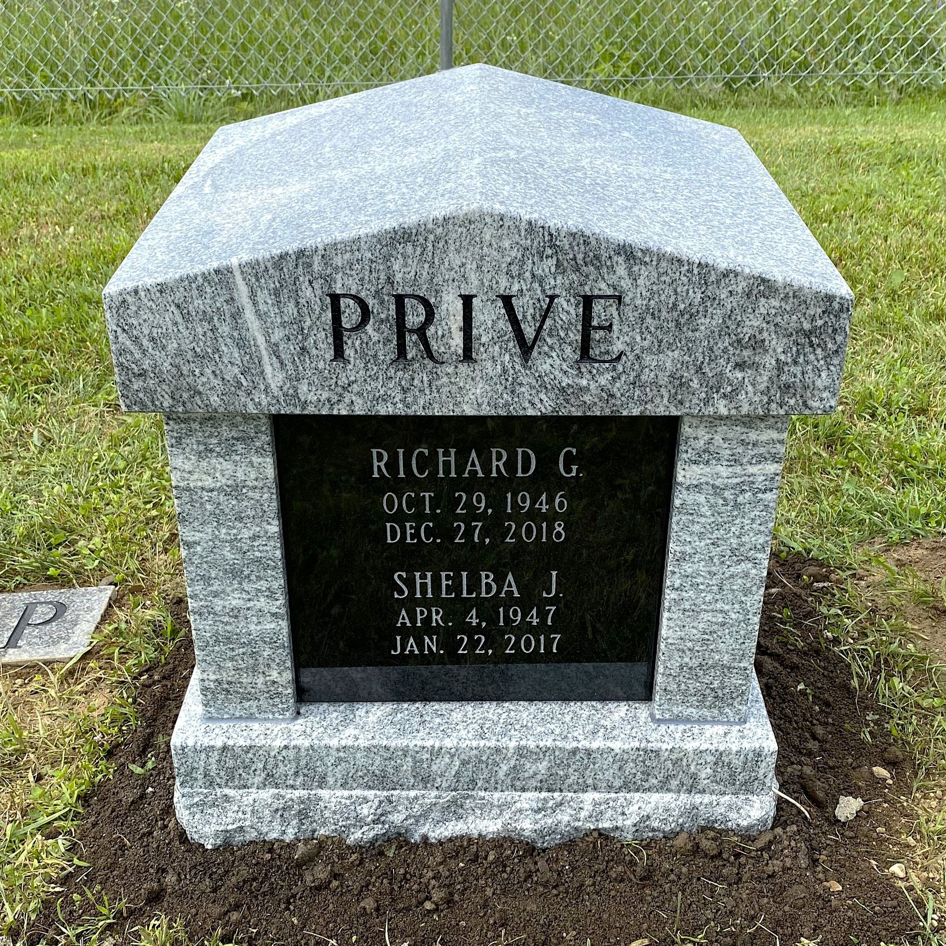 Single columbarium installed by Champlain Monuments.