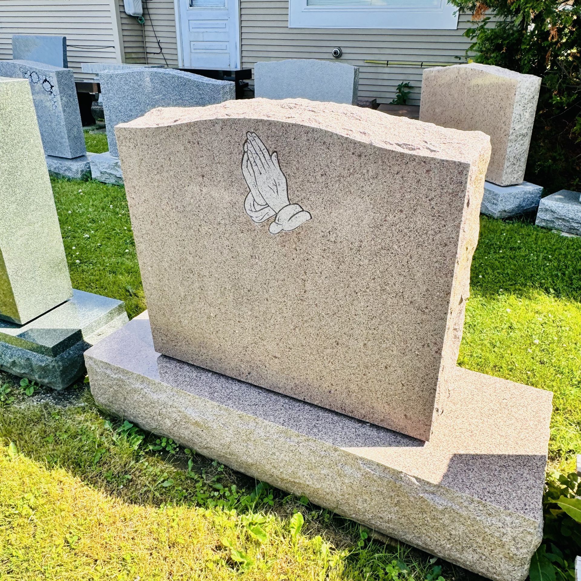 Canadian Pink granite headstone.