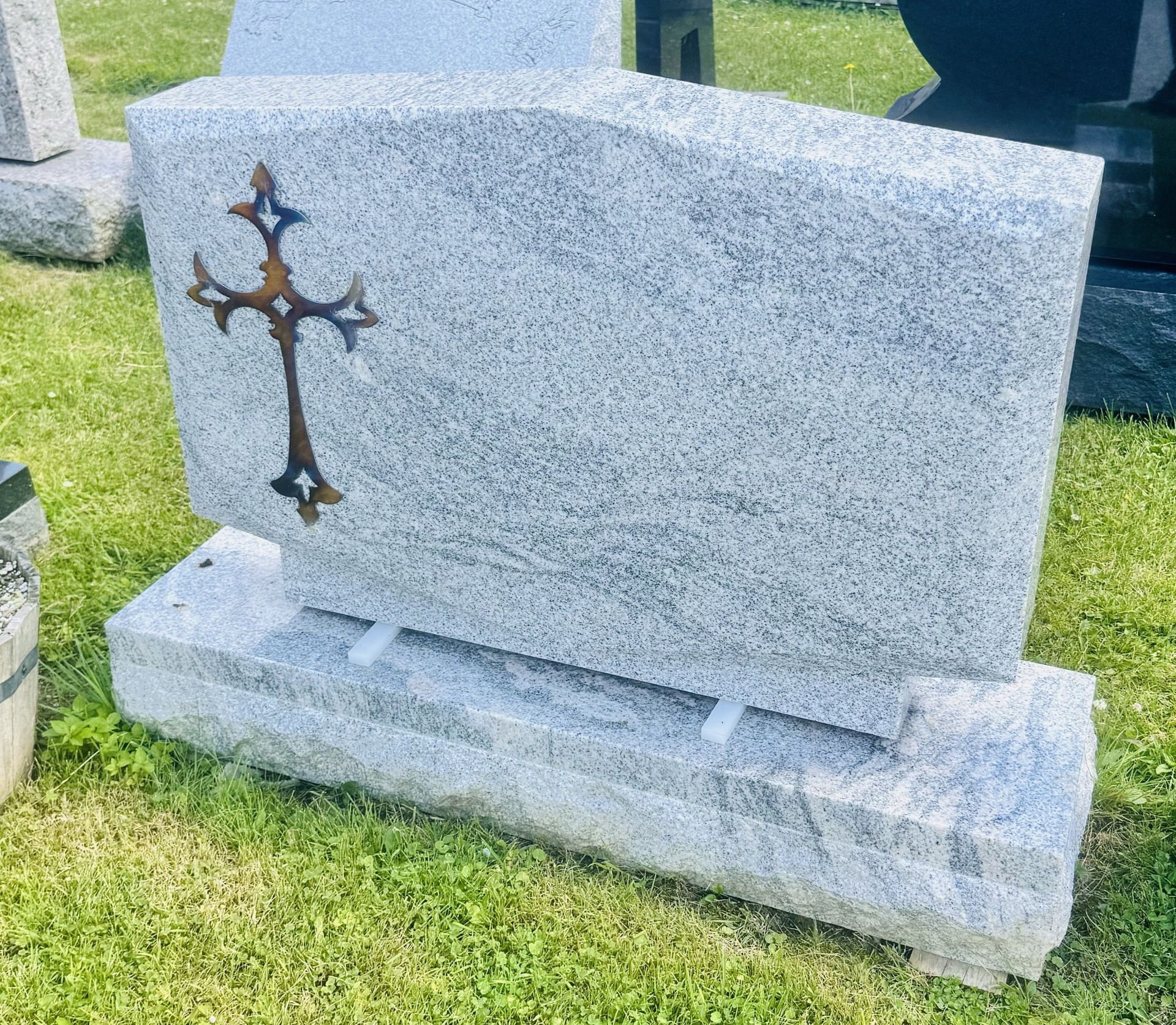 Ocean Wave Monument with a cross design.