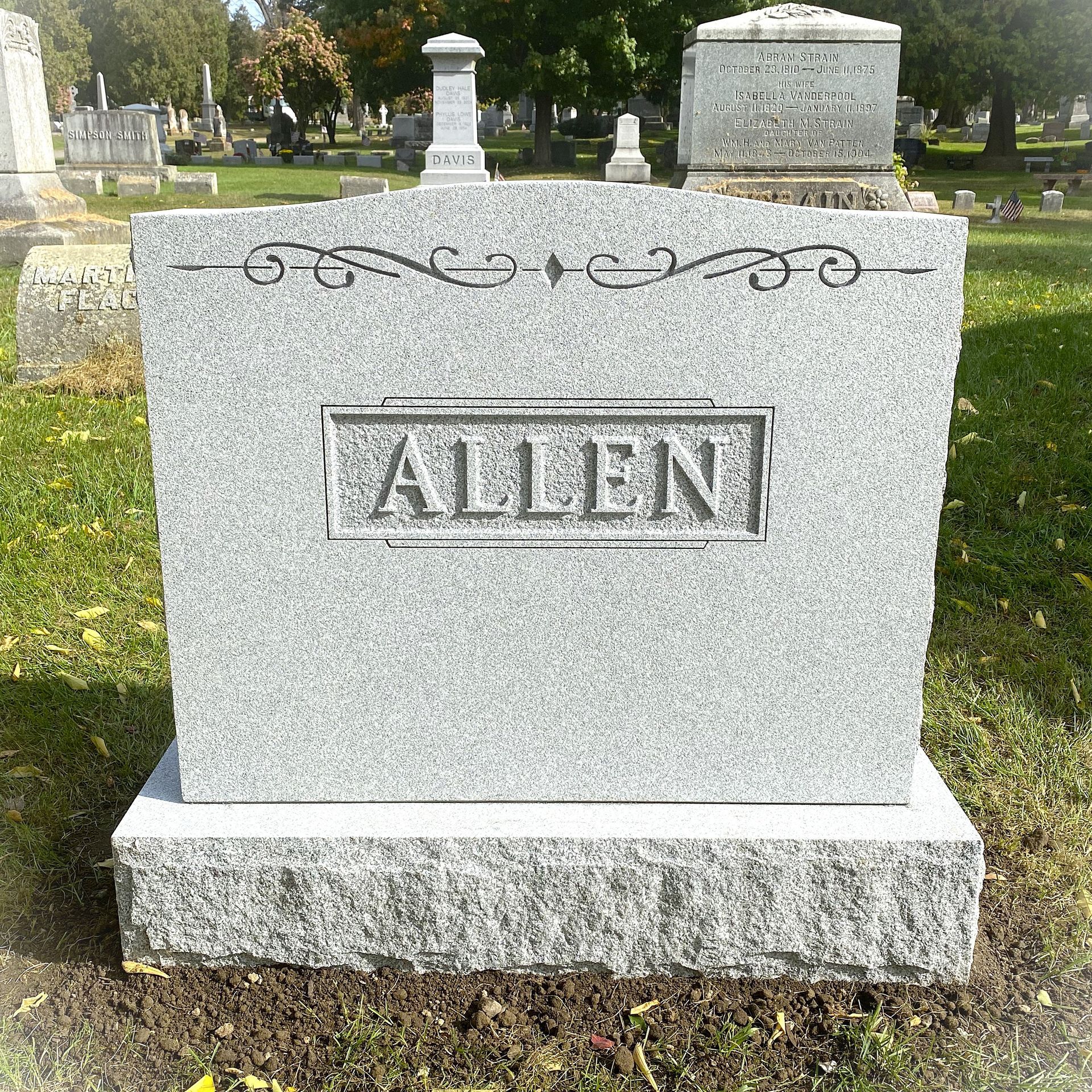 Barre Grey Granite headstone from Champlain Monuments.