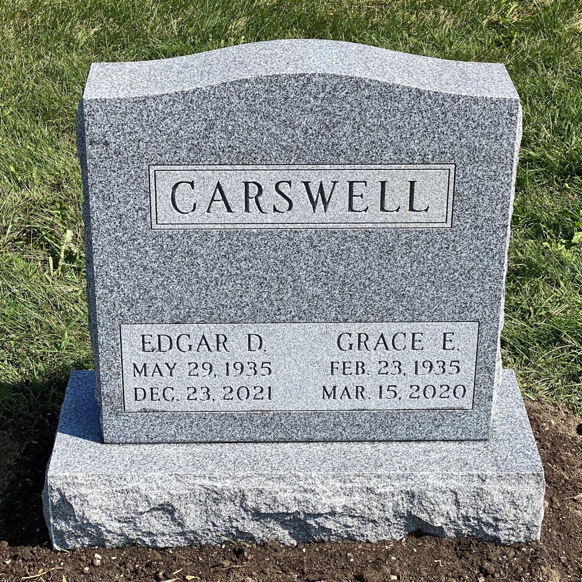 Barre Grey Granite headstone from Champlain Monuments.