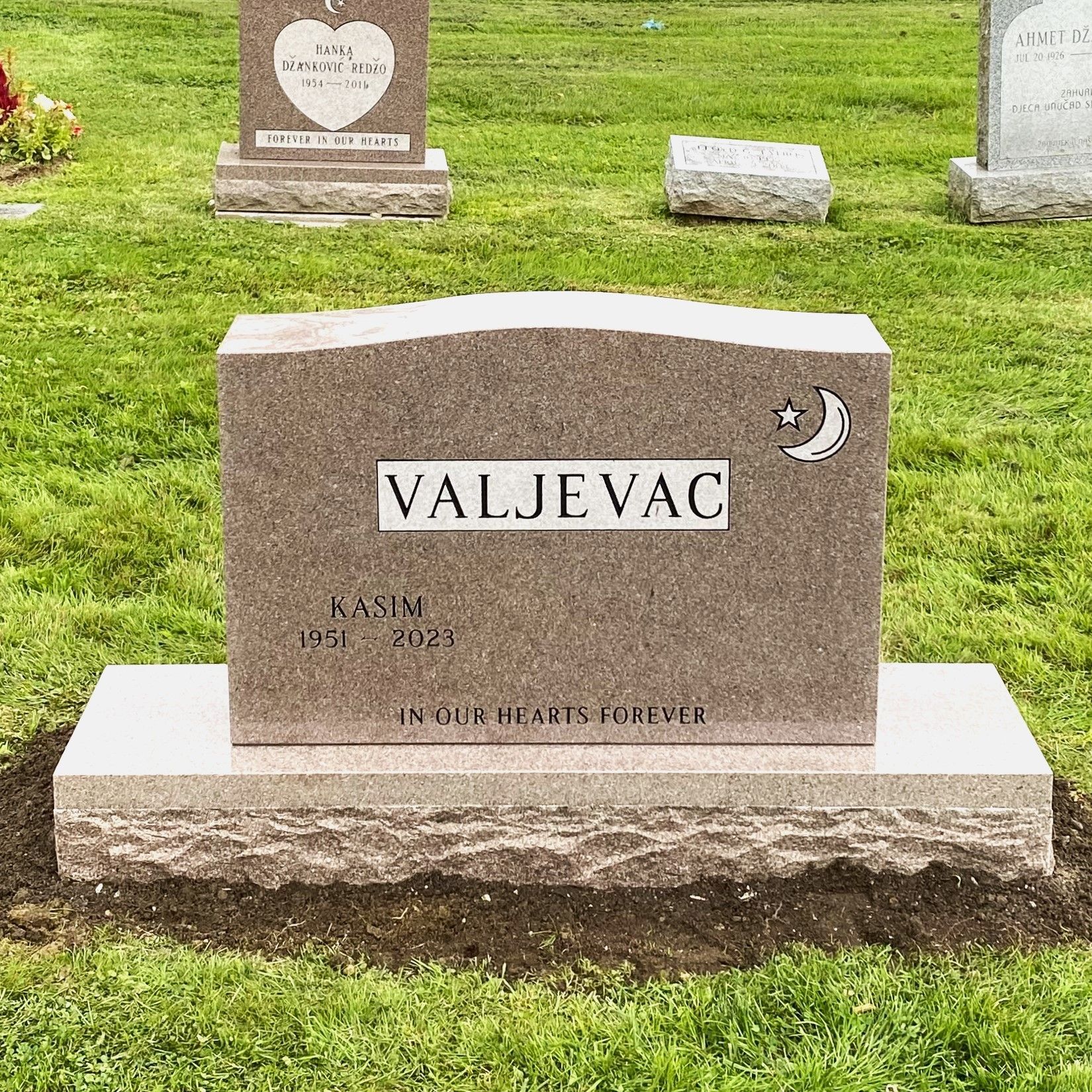 Religious headstone from Champlain Monuments.