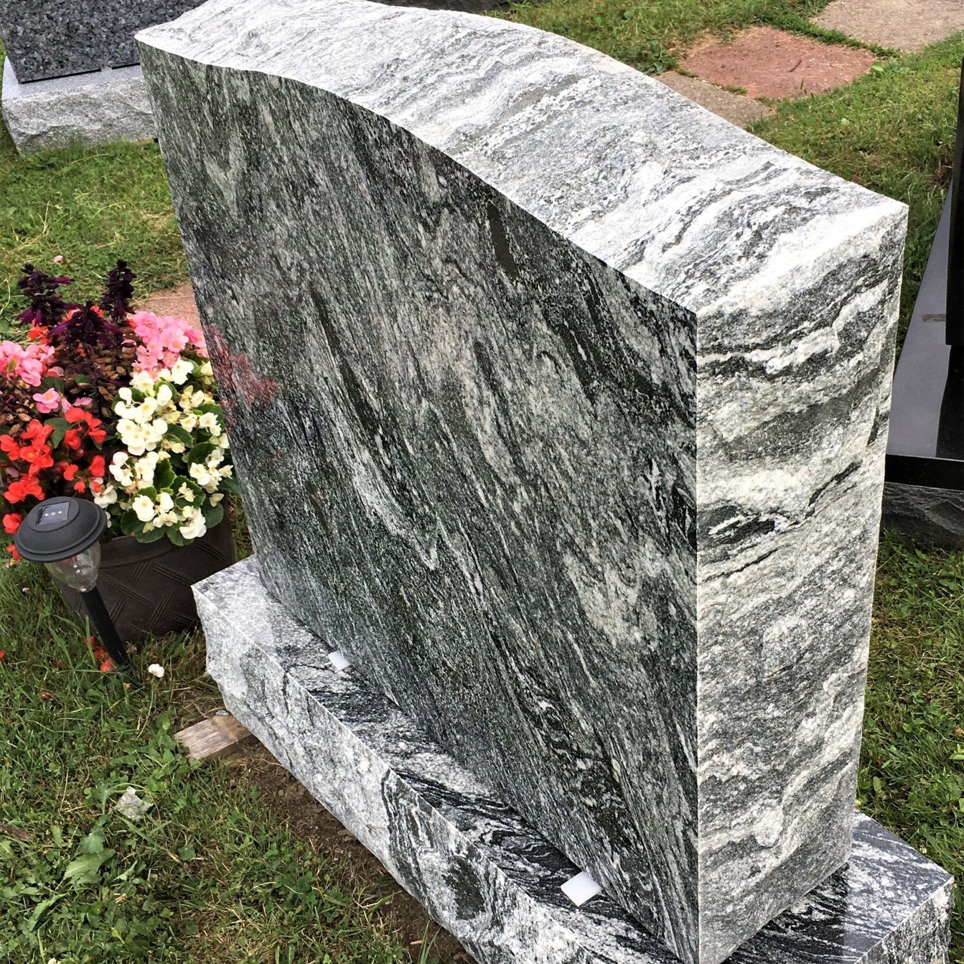Ebony Wave granite monument.