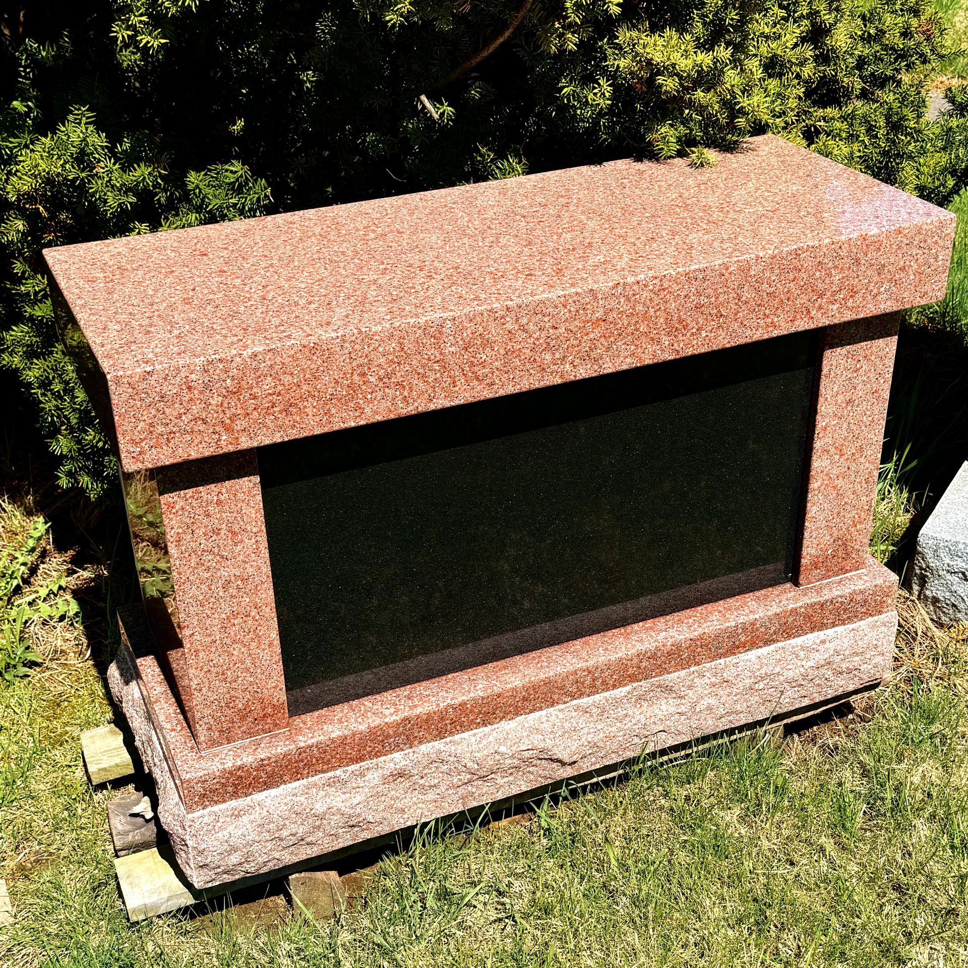 Cremation bench for sale at Champlain Monuments