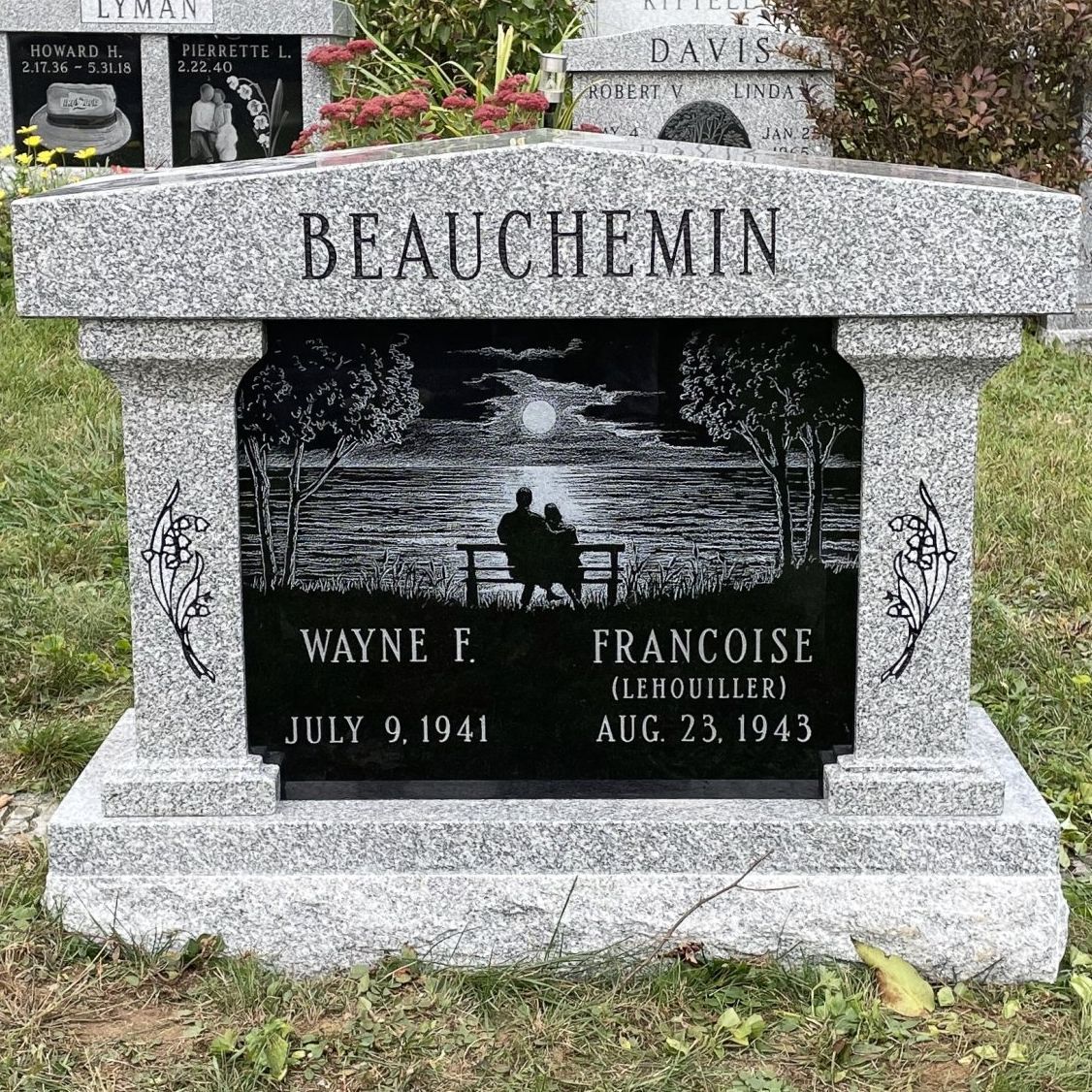 A large etching on a columbarium