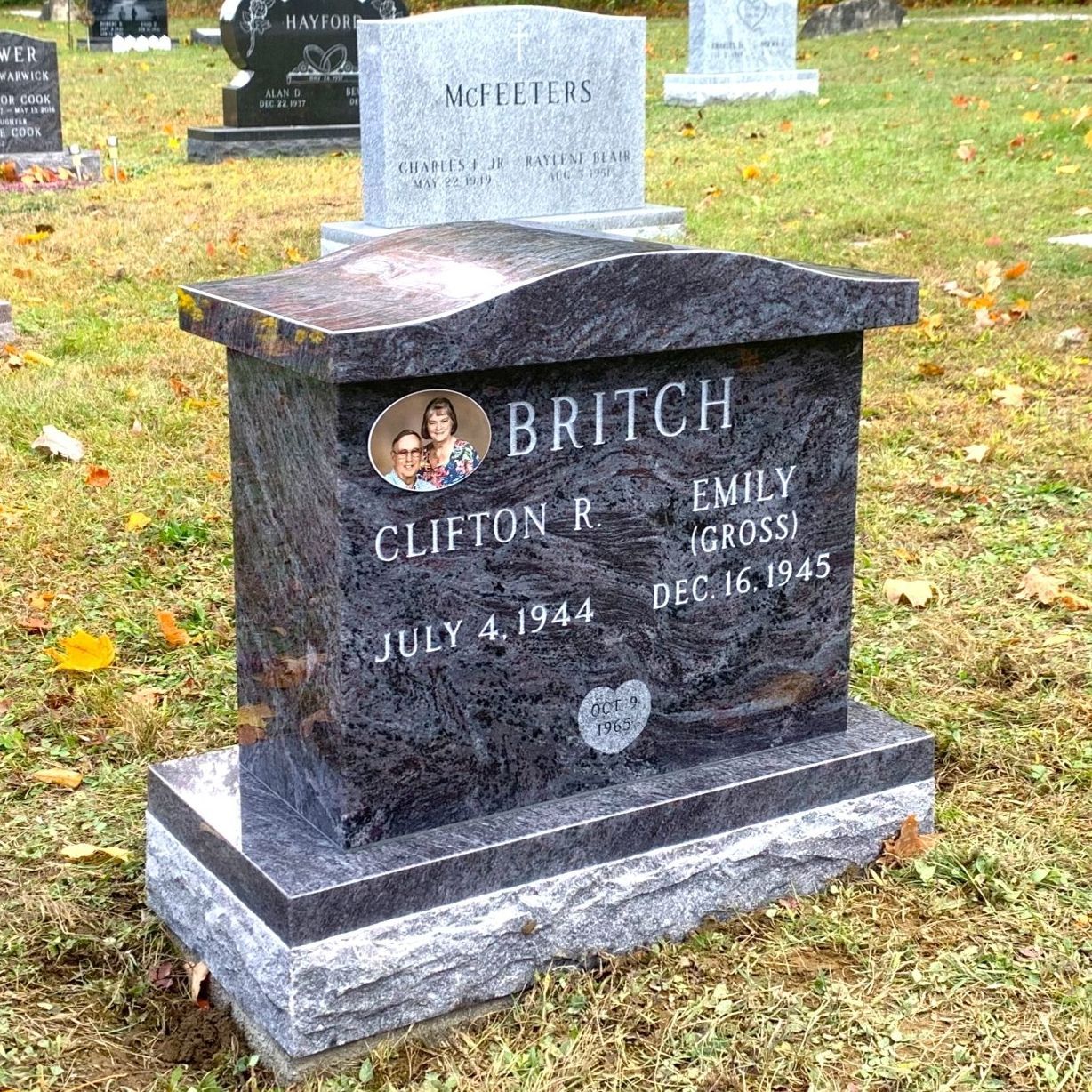 a bahama blue cremation monument