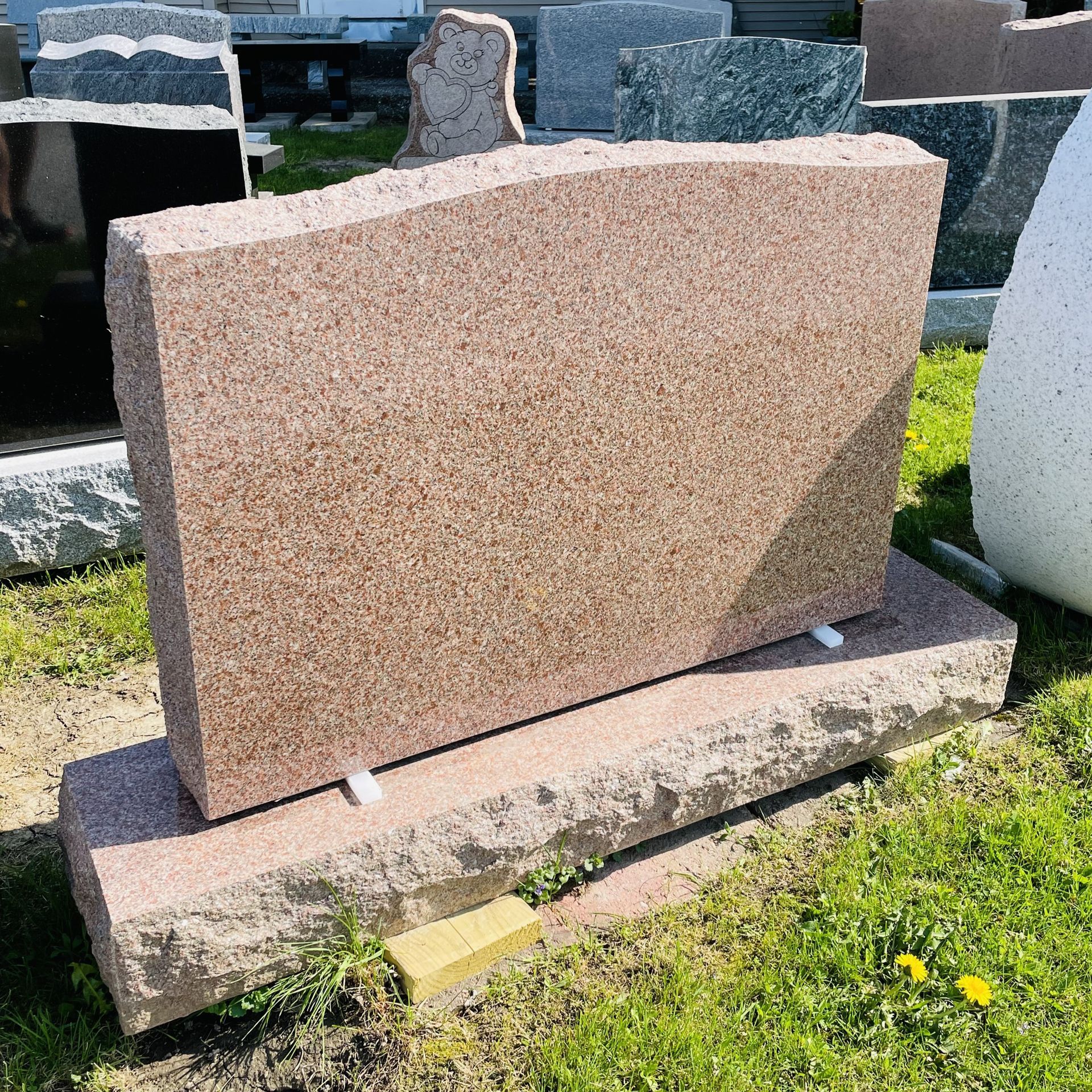 Mountain Rose Granite monument