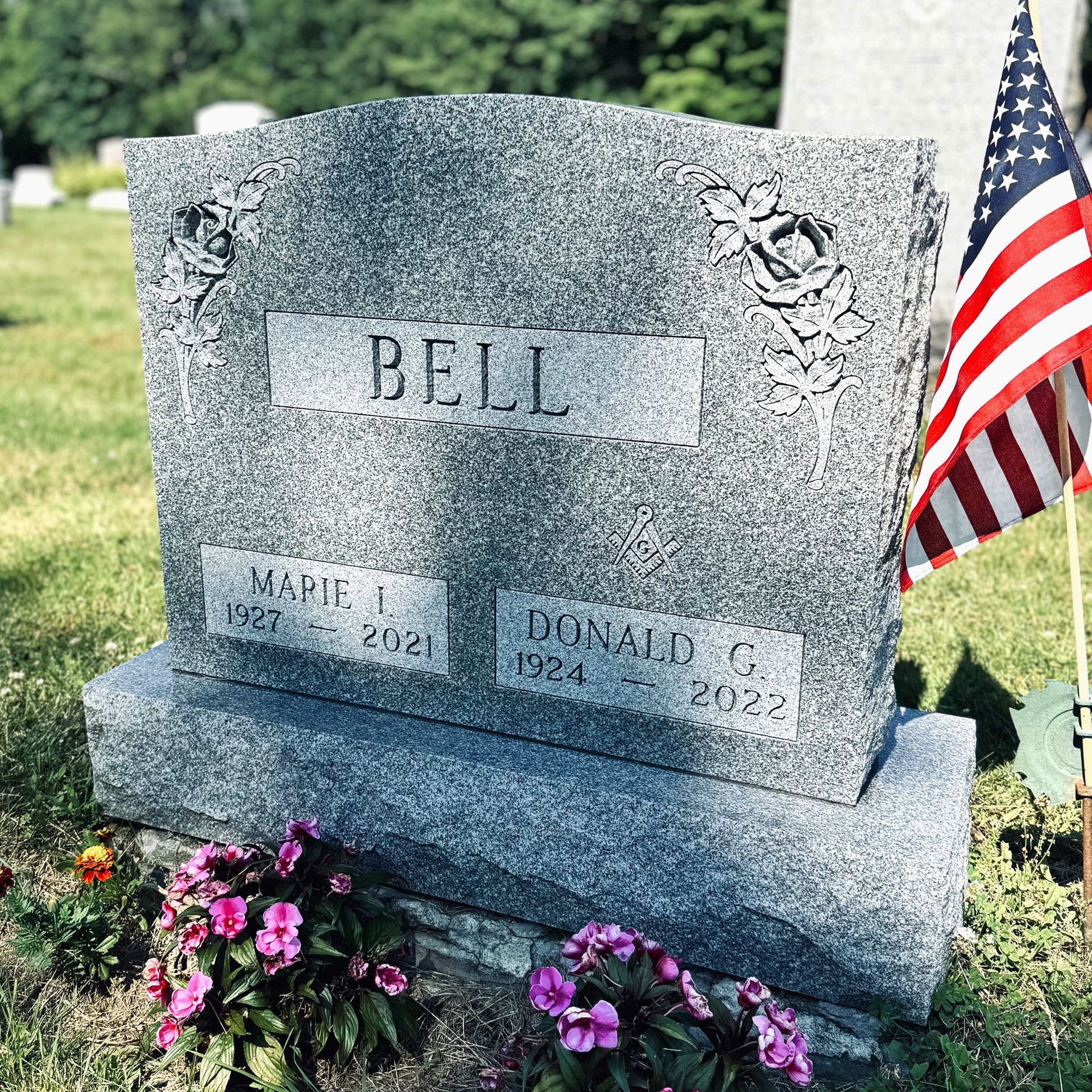 Barre Grey Granite headstone from Champlain Monuments.
