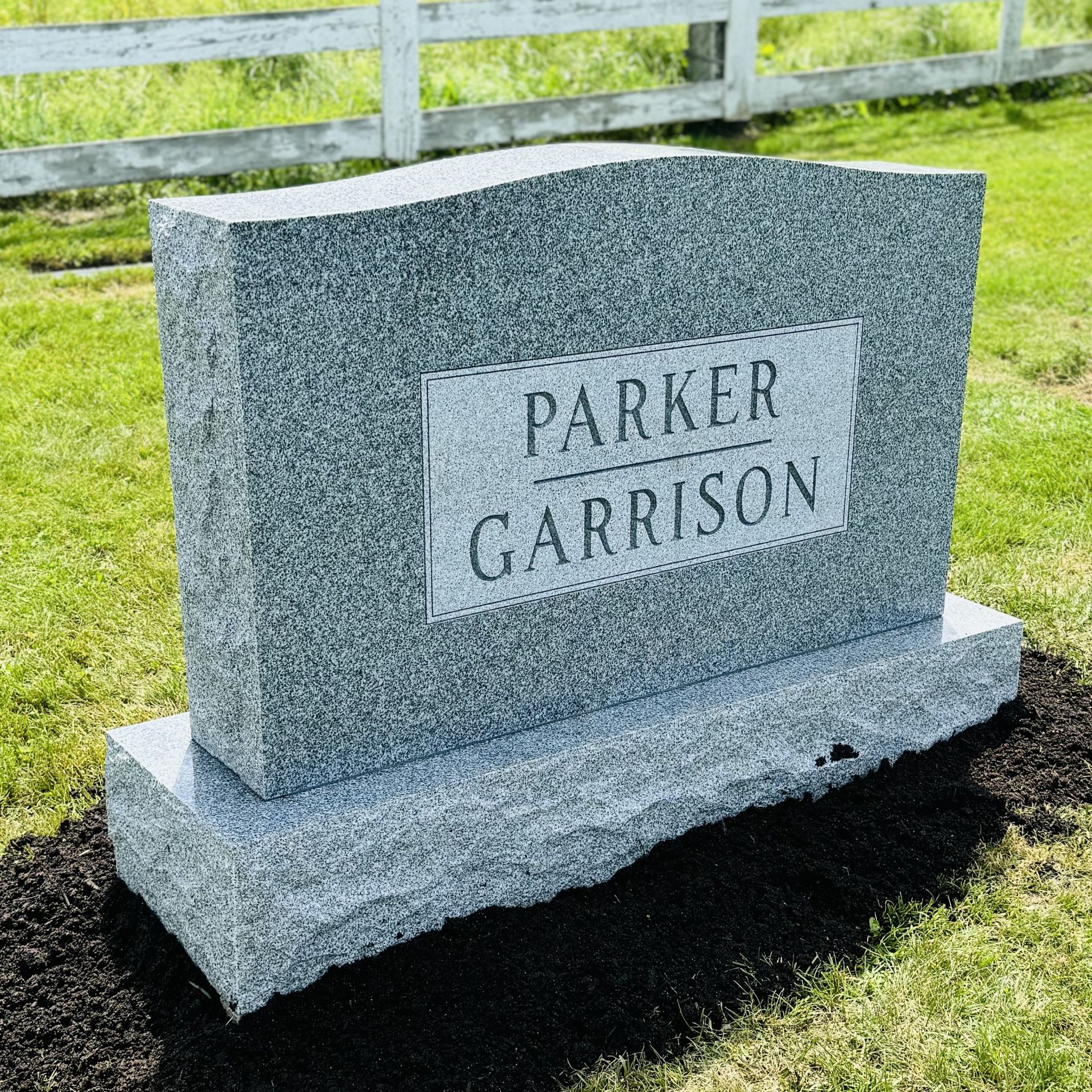 Barre Grey Granite headstone from Champlain Monuments.
