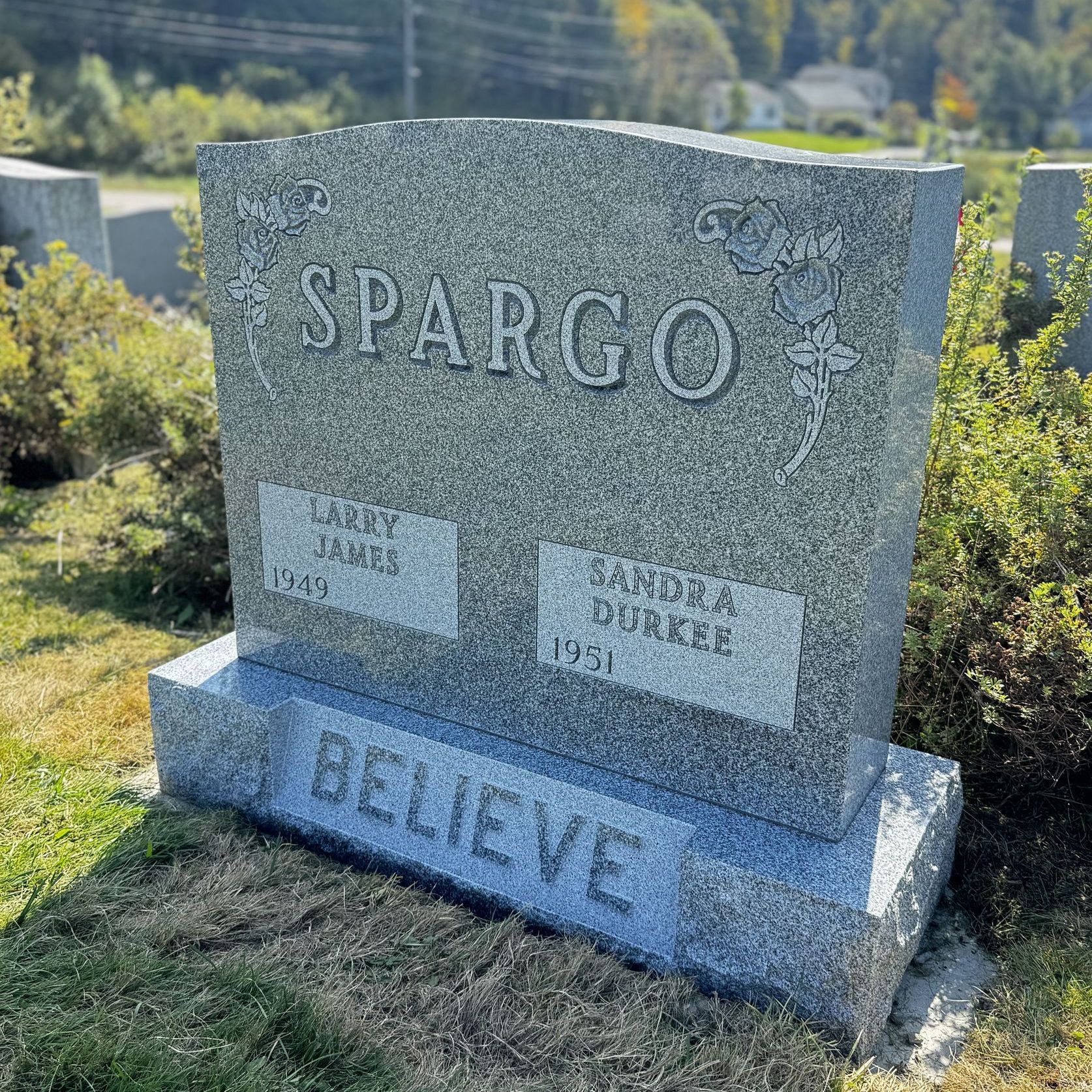 Barre Grey Granite headstone from Champlain Monuments.