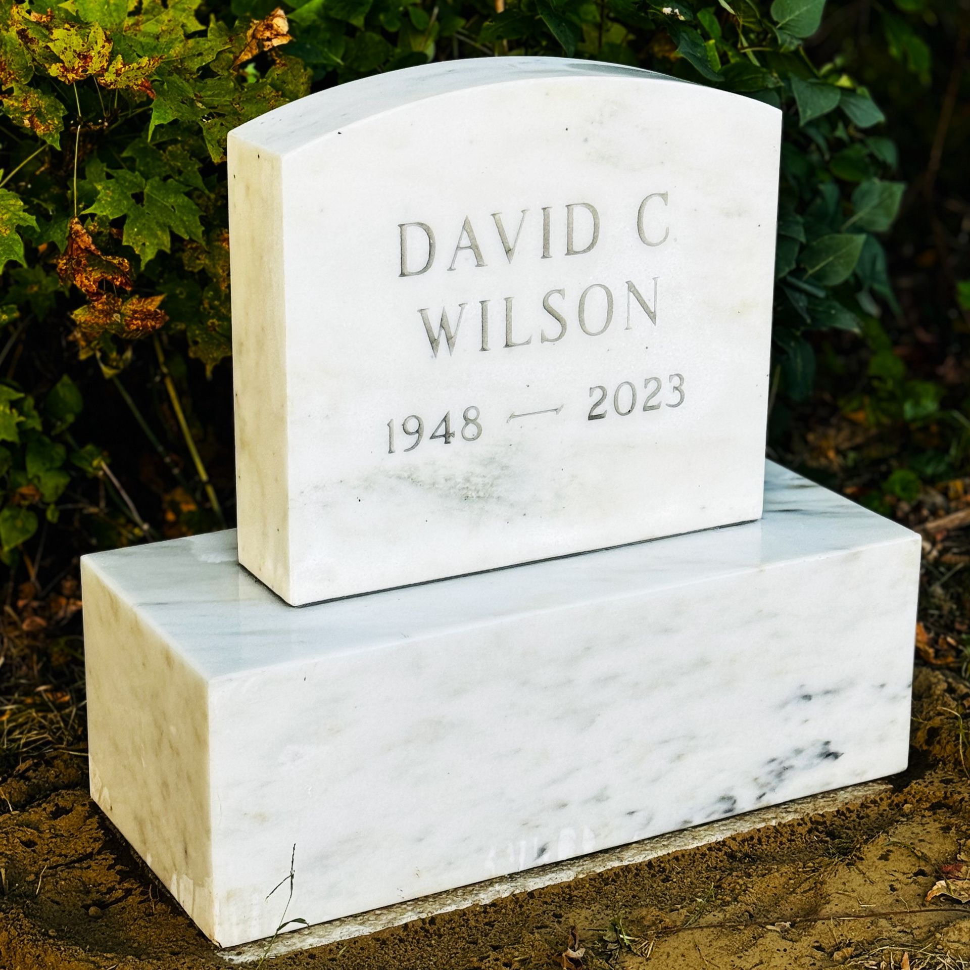 Vermont marble tombstone.