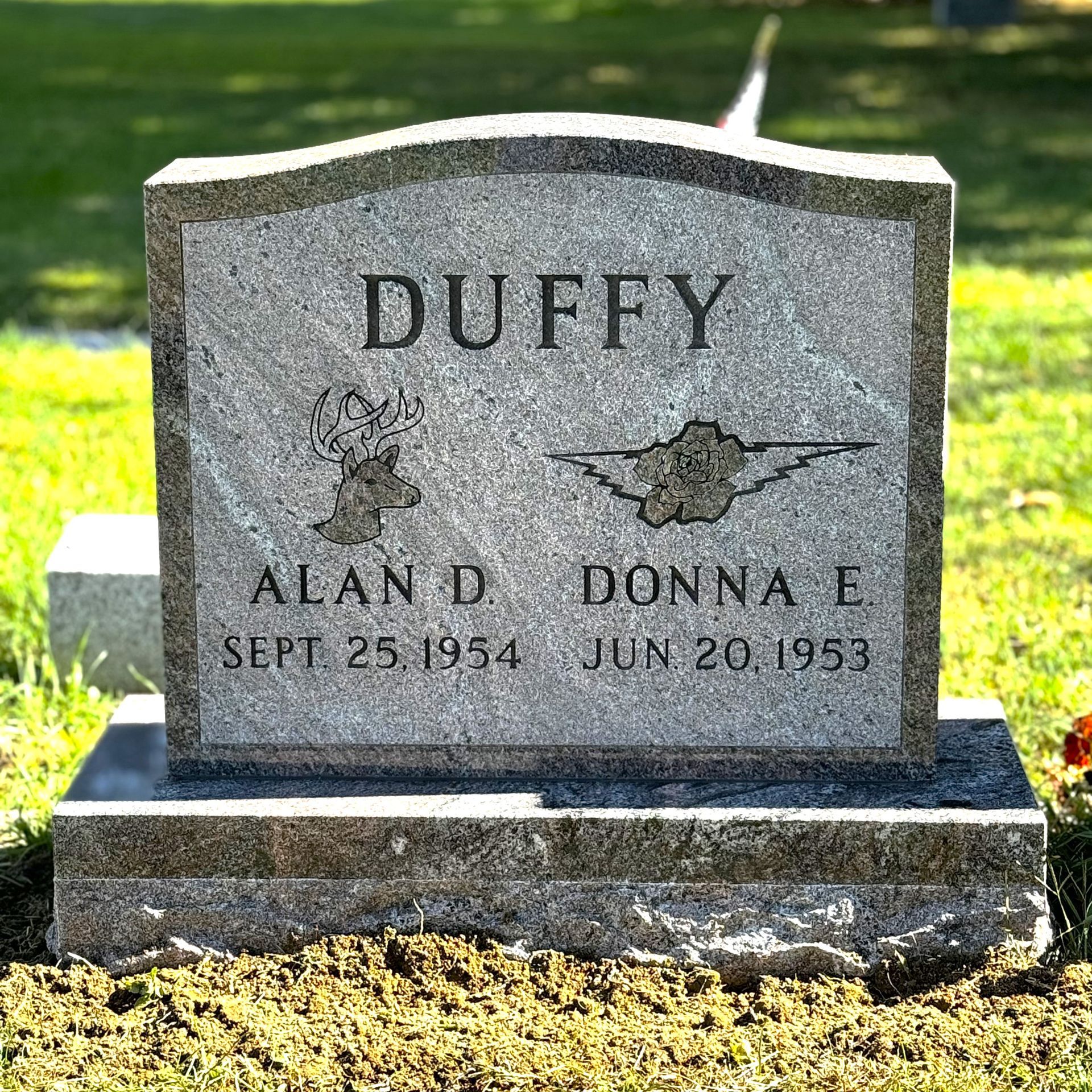 Affordable two person headstone
