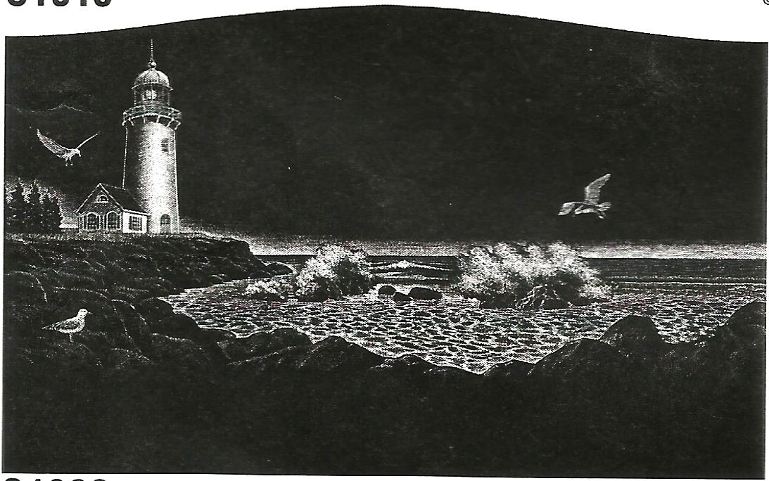 a black and white photo of a lighthouse in the ocean