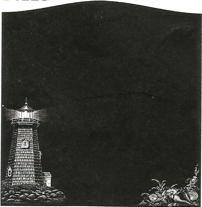 a black and white drawing of a lighthouse on a black background