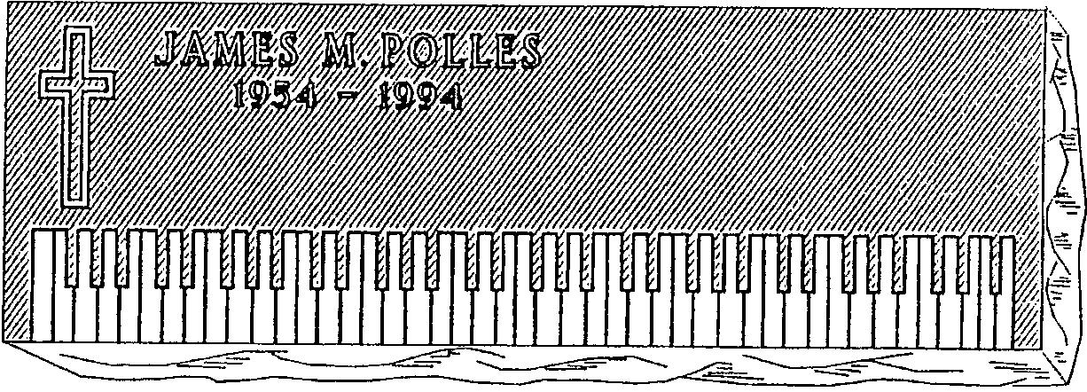 a black and white drawing of a piano keyboard with a cross on it .
