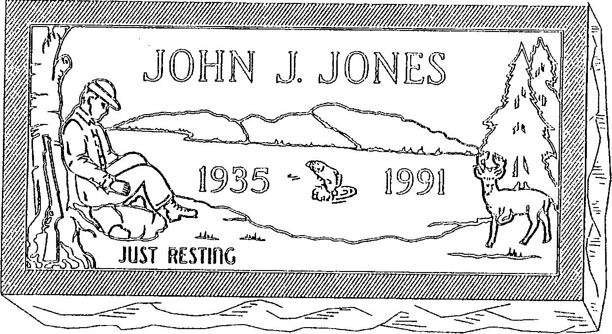 a black and white drawing of john j. jones