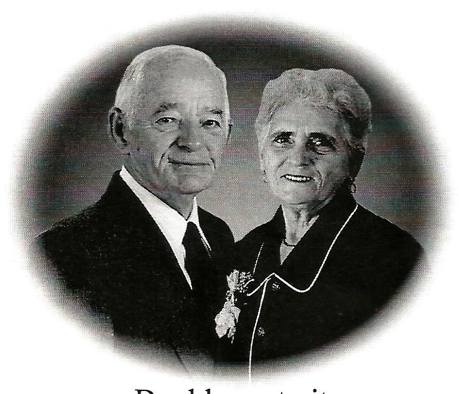 a black and white photo of a man and woman