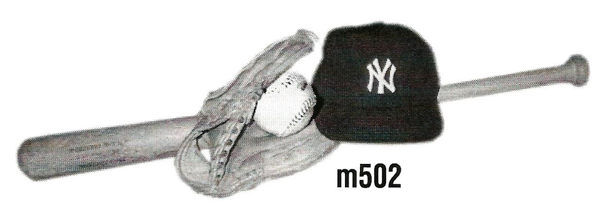 a black and white drawing of a new york yankees baseball cap and bat