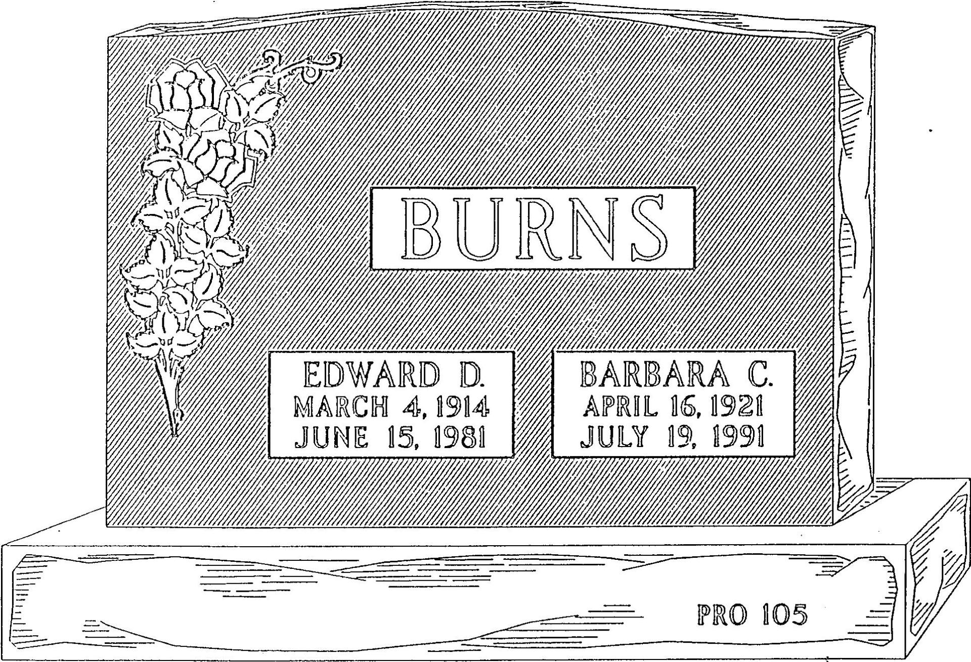 a design example for a two person headstone