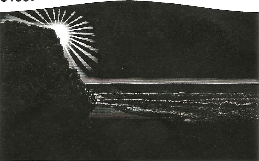 a black and white photo of the sun shining over a body of water