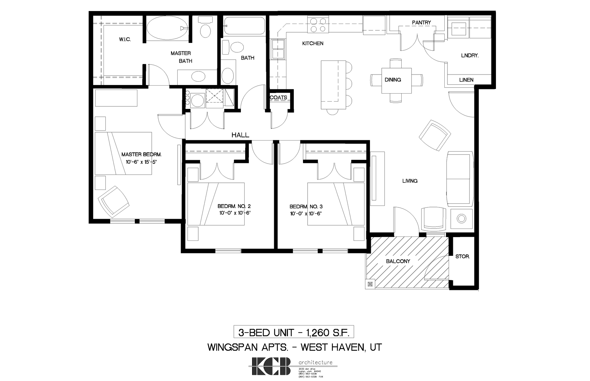 3 bedroom floorplan