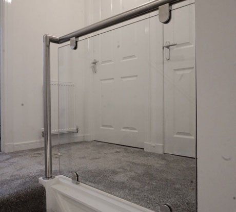 Brushed stainless steel and glass example 3