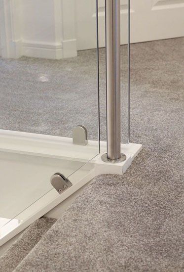 Brushed stainless steel and glass example 6