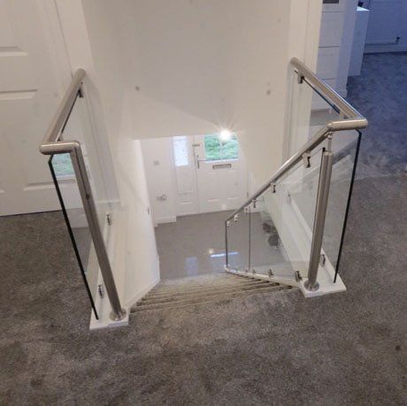 Brushed stainless steel and glass example 7