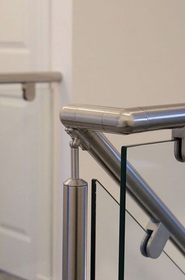 Brushed stainless steel and glass example 8