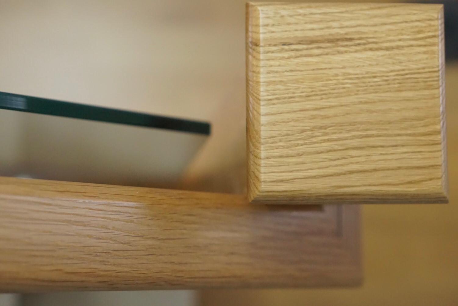 East Calder Oak and glass balustrade example 12