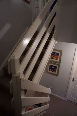 White hardwood Staircase
