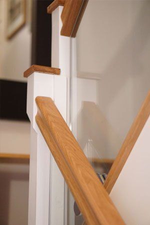 Oak and glass balustrade example 7