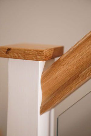 Oak and glass balustrade example 13