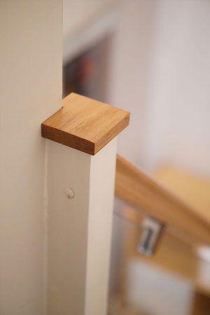 Oak and glass balustrade example 11