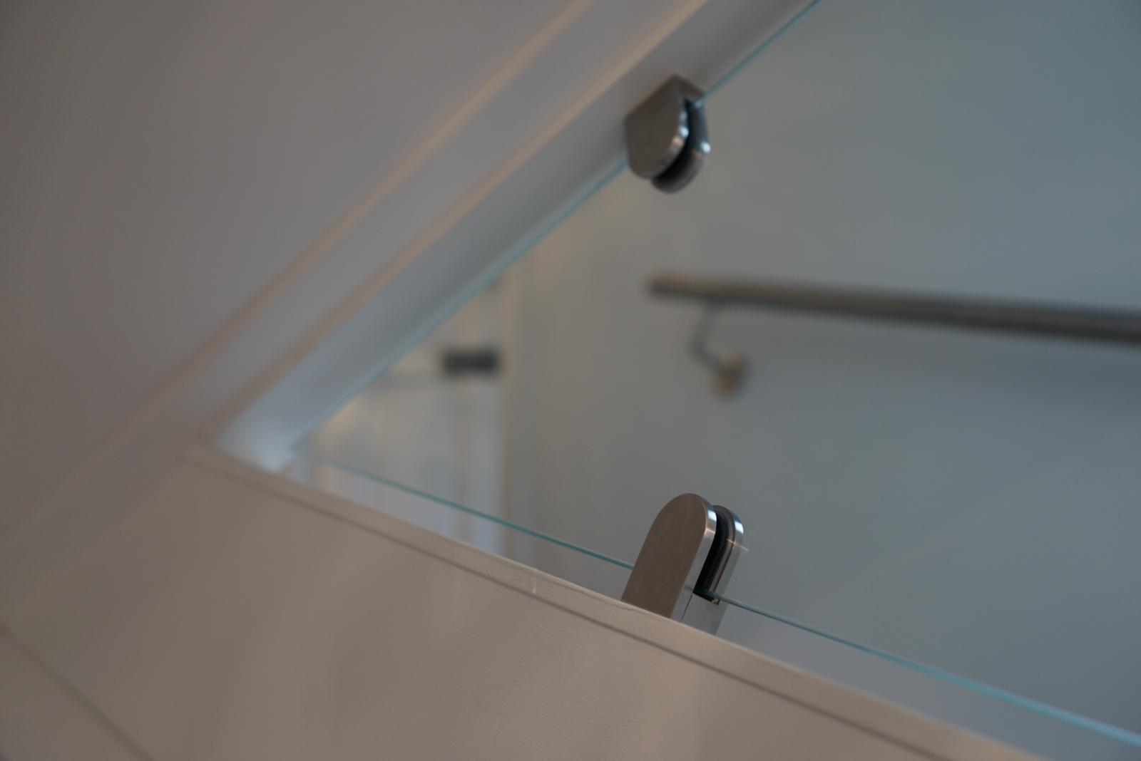 Stainless steel and glass balustrade and stainless steel handrail example 5