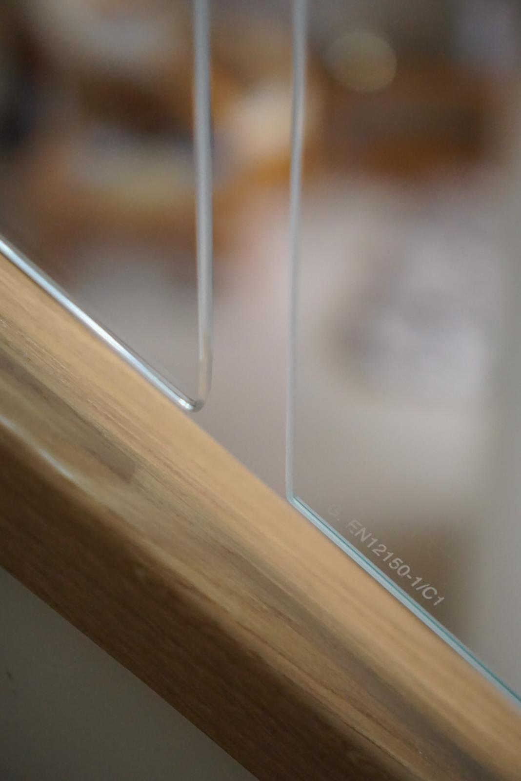 East Calder Oak and glass balustrade example 8