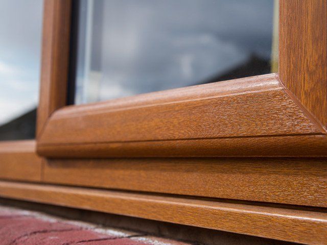 Upvc wood effect window frame