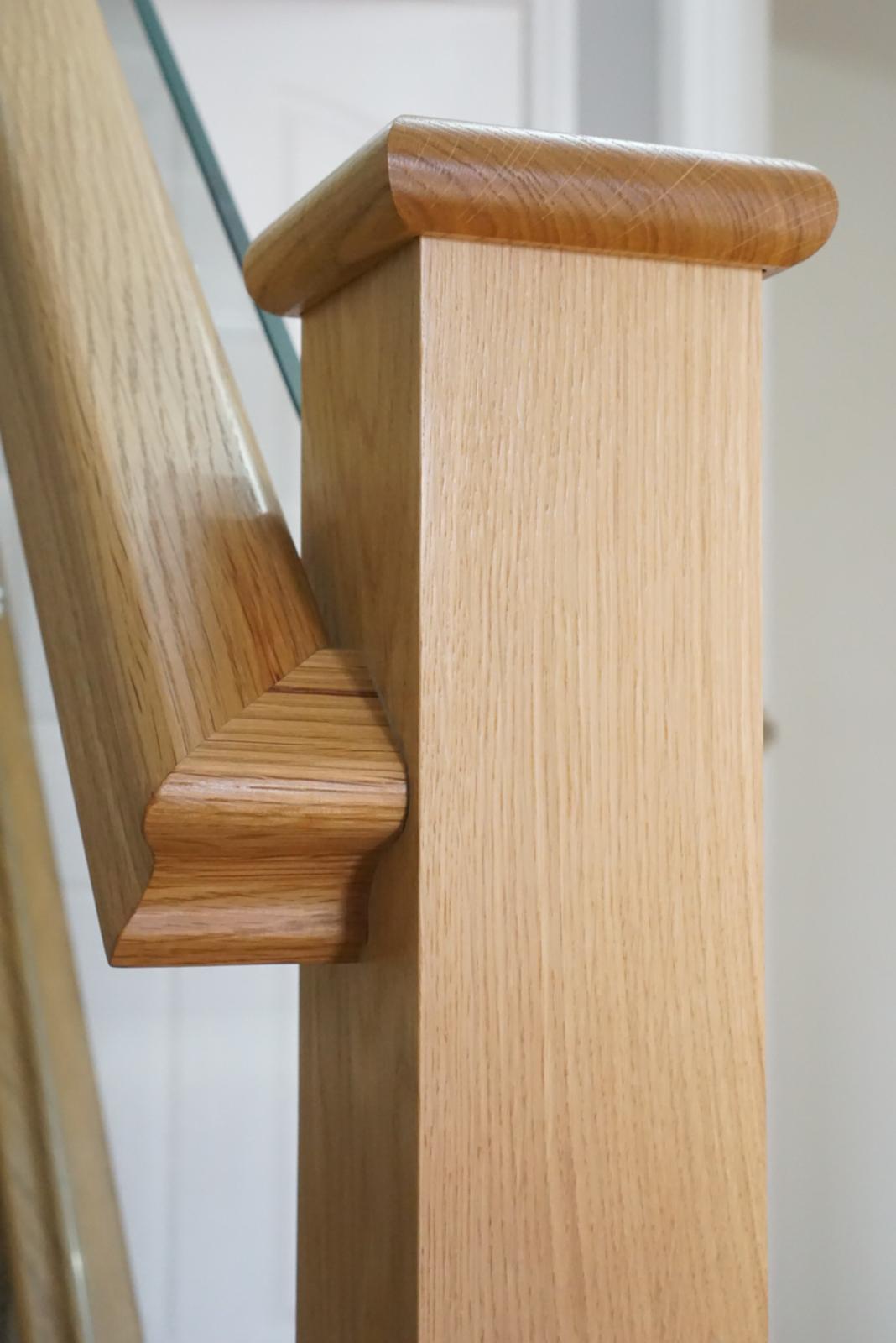 East Calder Oak and glass balustrade example 9
