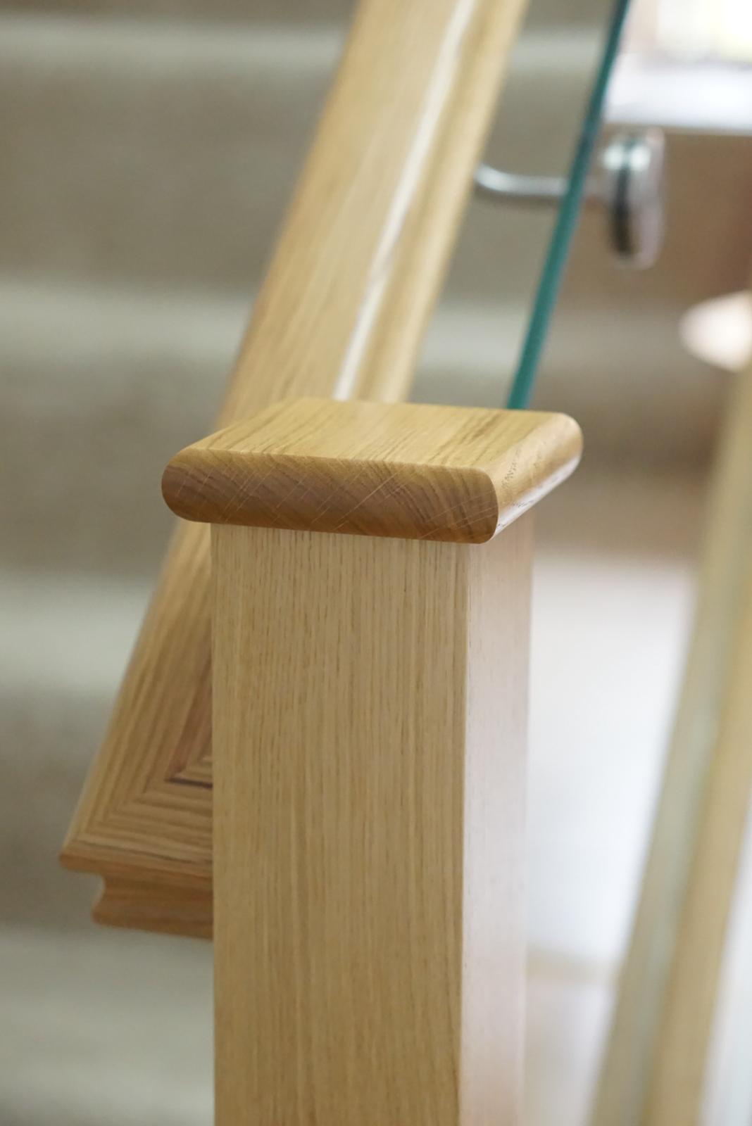 East Calder Oak and glass balustrade example 10