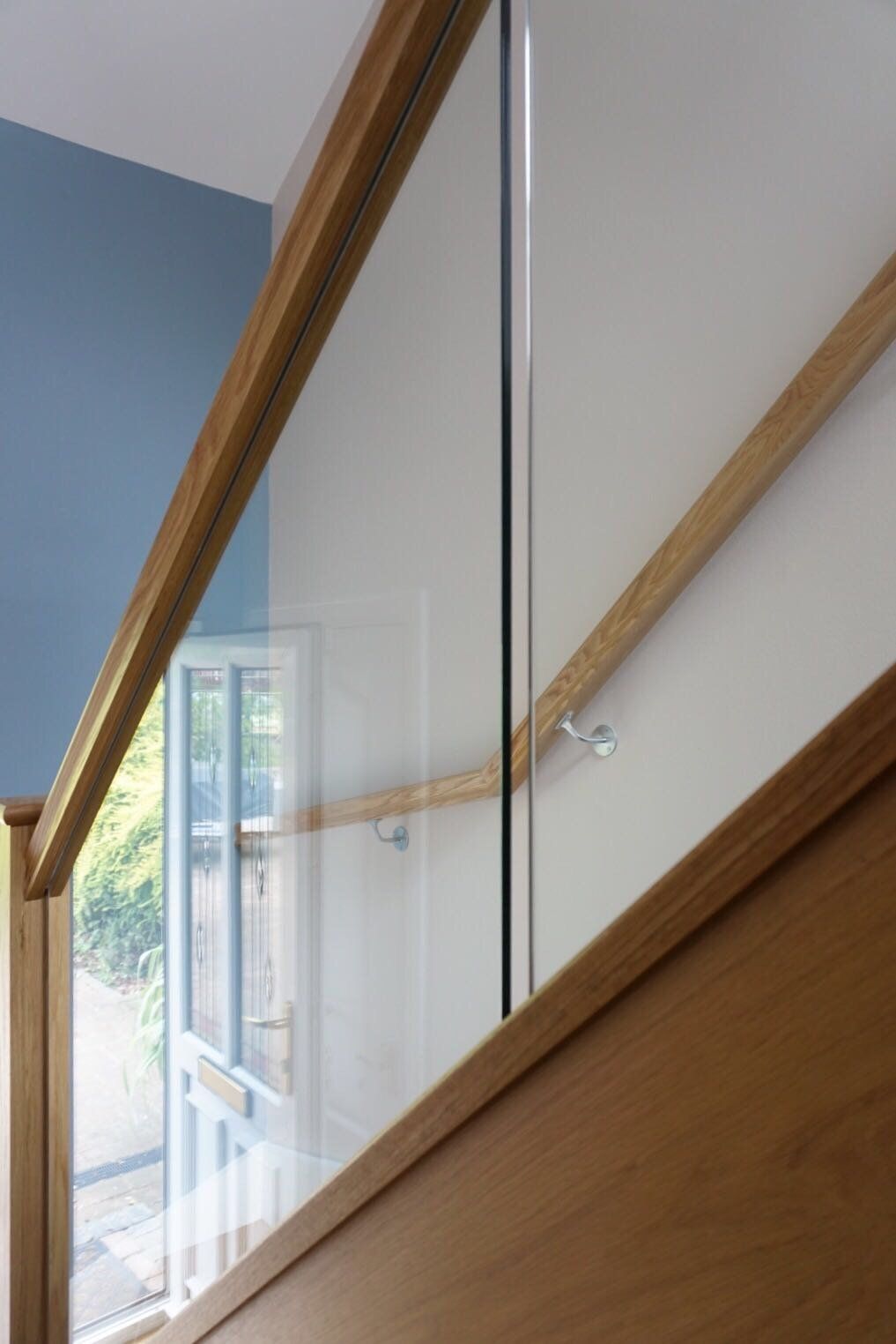 New oak and glass into glazing grooves example 1