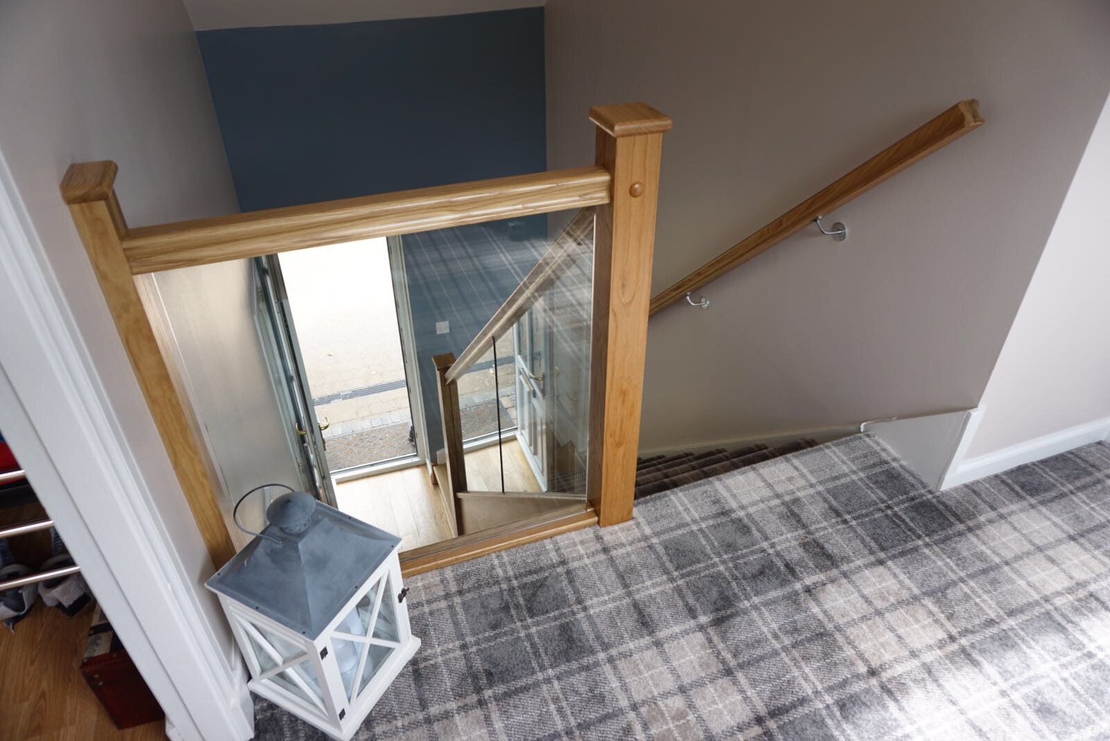 New oak and glass into glazing grooves example 2