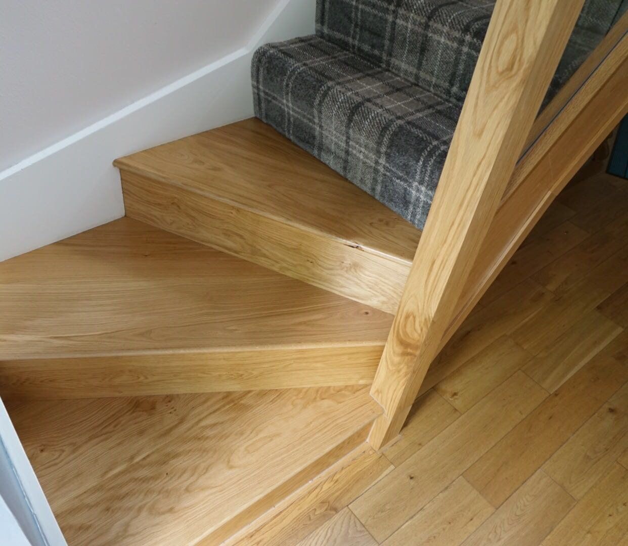 New oak and glass into glazing grooves example 6