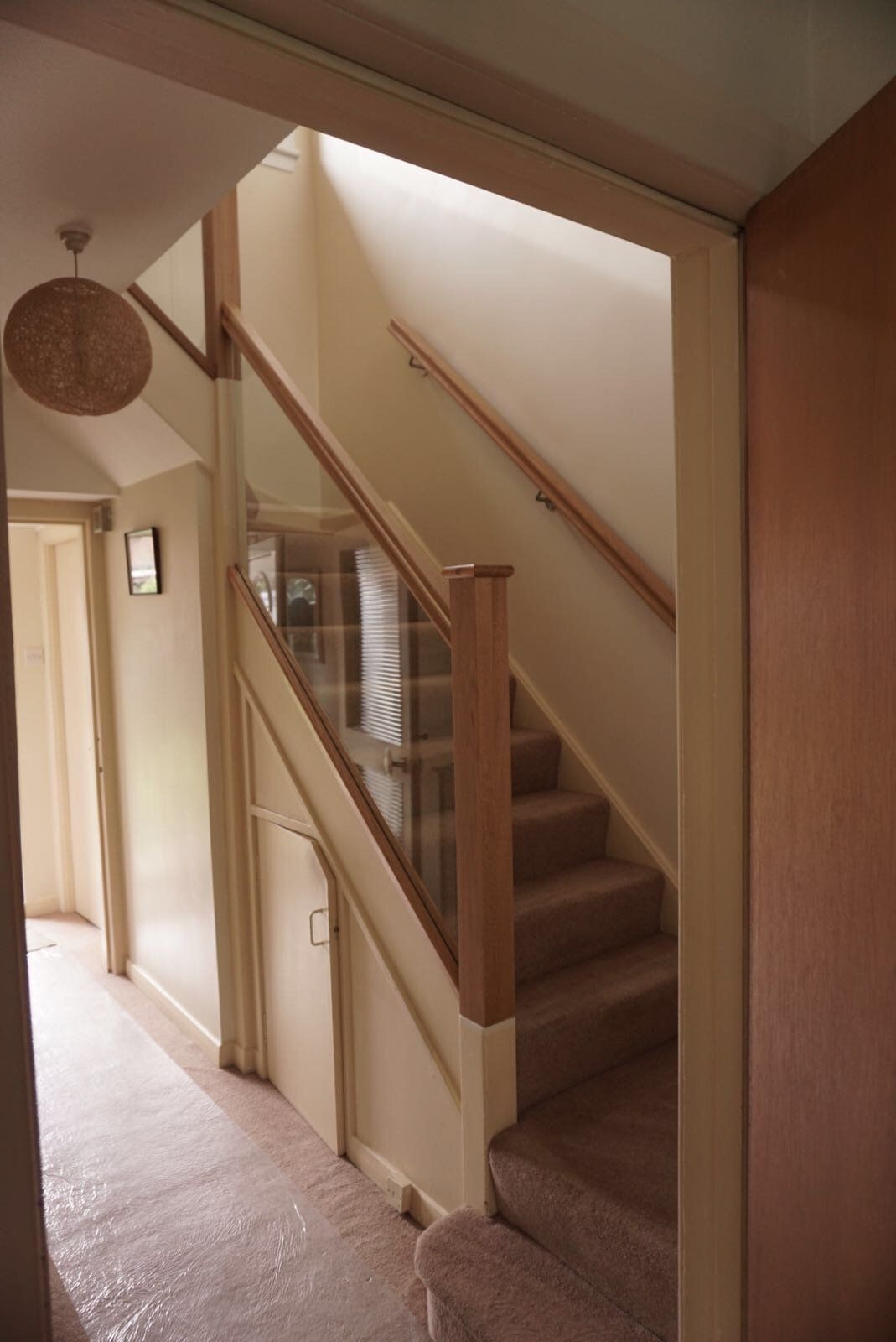 Oak and glass into glazing grooves example 1