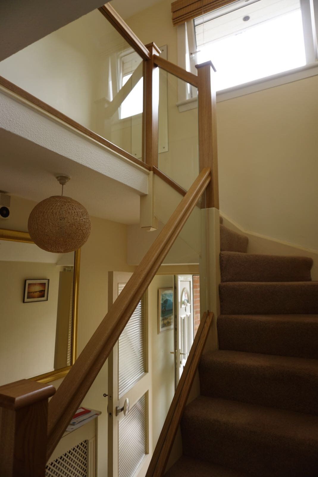 Oak and glass into glazing grooves example 2