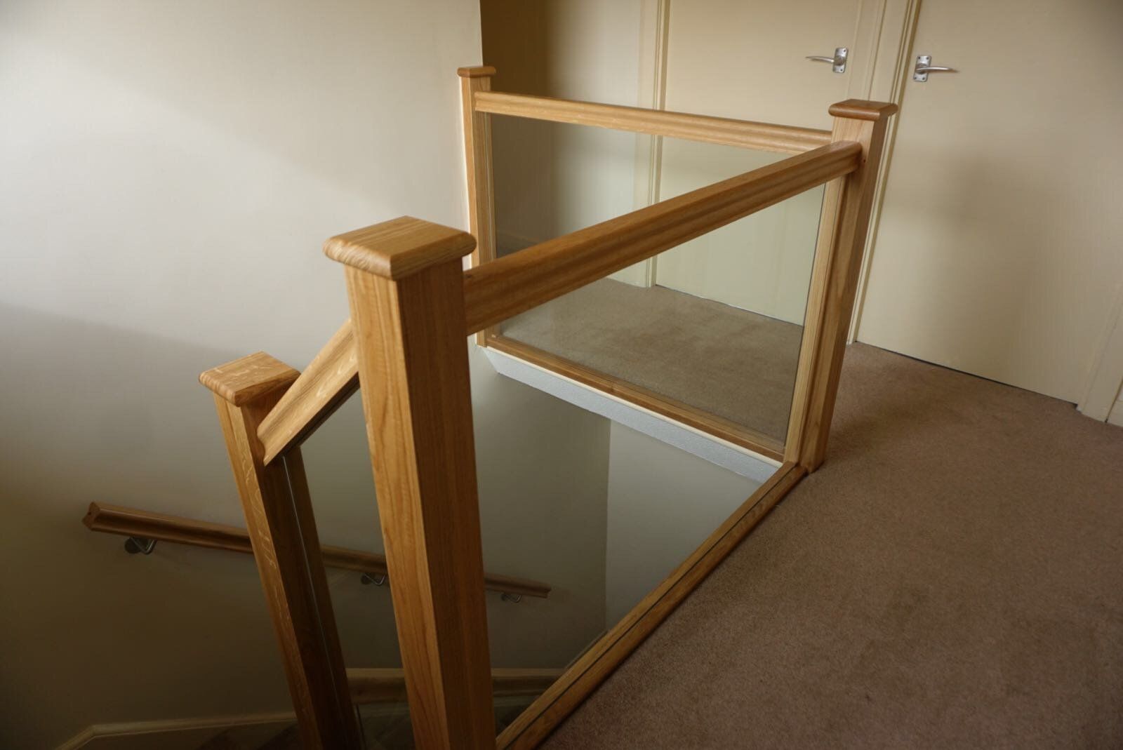 Oak and glass into glazing grooves example 5