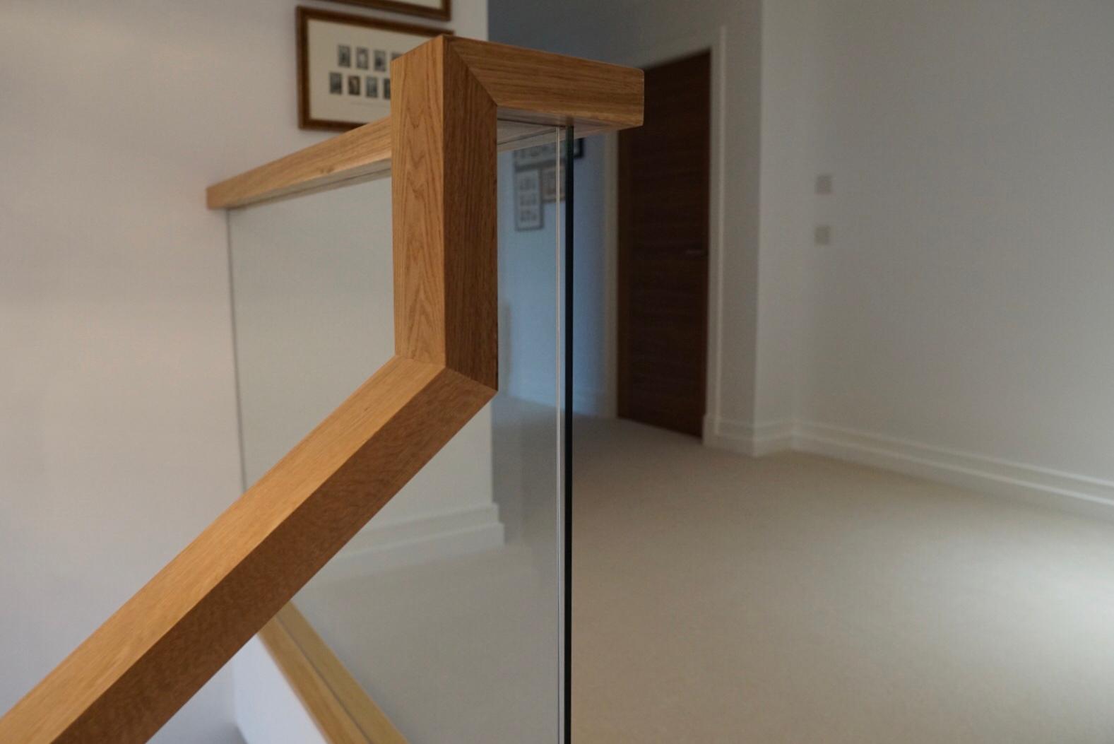 New glass balustrade with floating handrail example 5