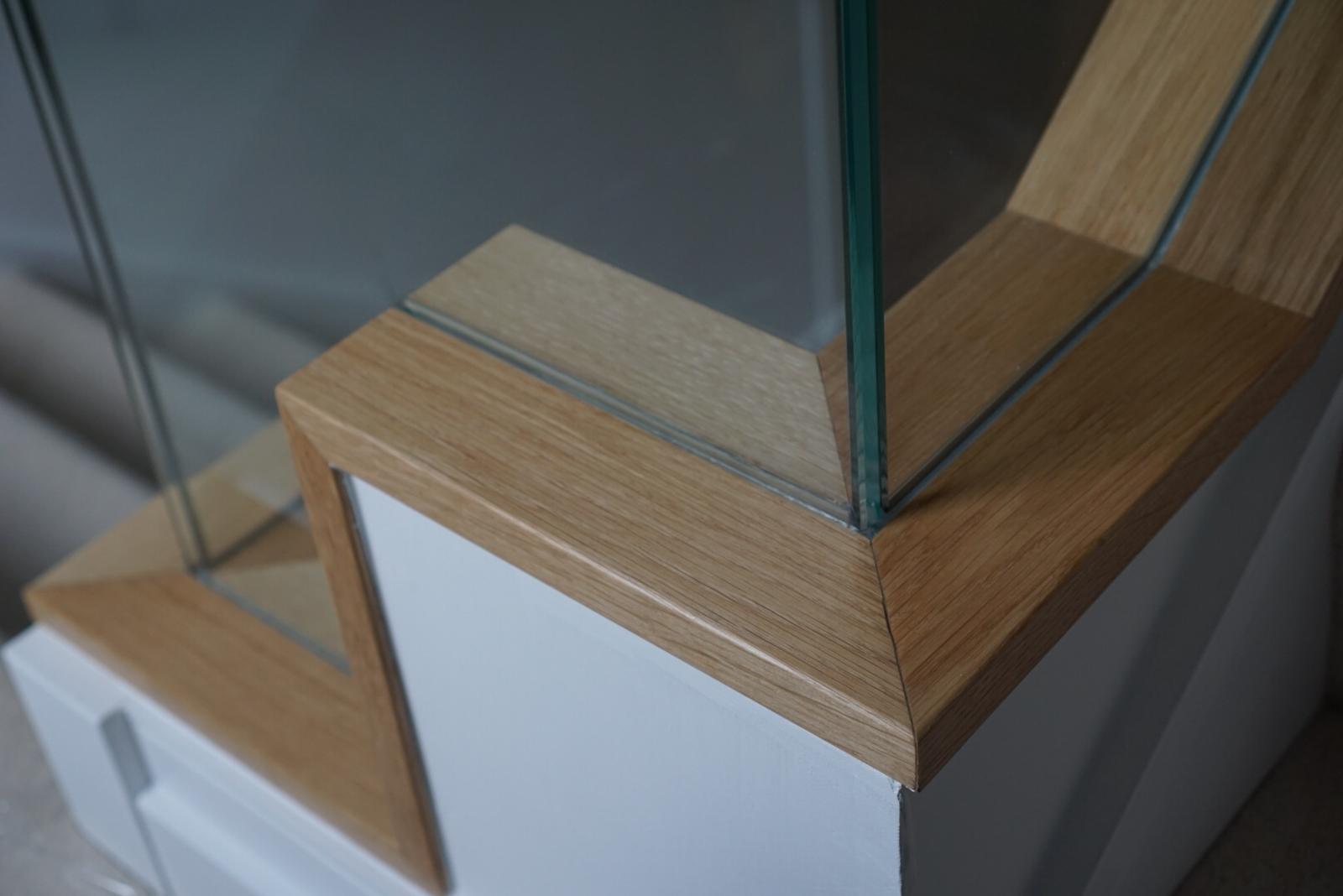 New glass balustrade with floating handrail example 14