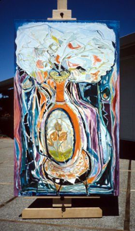 orange-vase painting