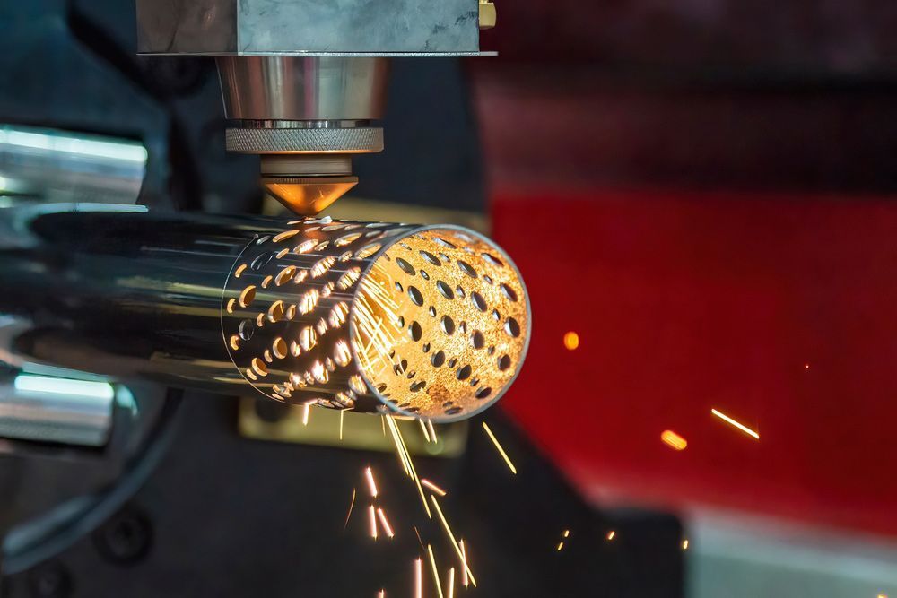 Fabricating a Shiny Metal Pipe with A Pattern, Sparks Flying — Chris Horton Manufacturing in Bathurst, NSW